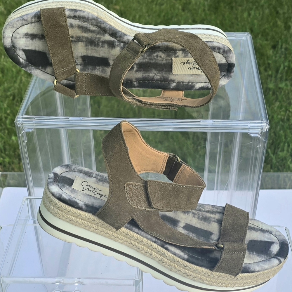 CV Leather Olive  Korine Sandals